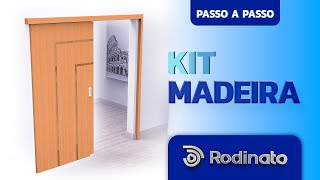 Como instalar kit para porta de correr Rodinato Kit Madeira [upl. by Annawyt]