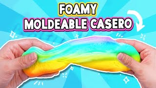 CÓMO HACER FOAMY MOLDEABLE CASERO 🌈 Craftingeek [upl. by Bloomer]