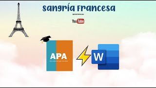 Referencias Bibliográficas con Sangría Francesa APA 7ma edición  Microsoft Word 365 [upl. by Terris175]