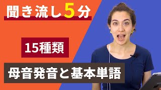 前編【英語母音発音１５種類】大人のフォニックス～５分間の聞き流し～ [upl. by Catina]