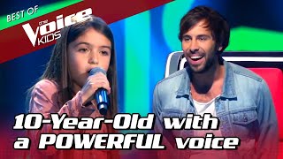 10YearOld POWERHOUSE surprises EVERYONE in The Voice Kids [upl. by Alvita245]