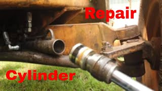 Rebuilding Backhoe Hydraulic Steering cylinder [upl. by Atinram]