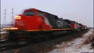 VERY FAST CN freight doing 68 MPH [upl. by Chaker]