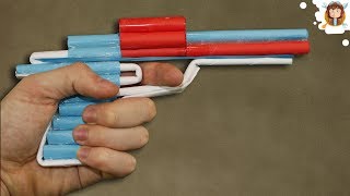 How to Make a Paper Revolver that Shoots  Pistol With Trigger [upl. by Trebornhoj]