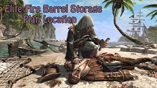 Assassins Creed Black Flag  Elite Fire Barrel Storage Plan Location [upl. by Ginni]