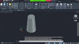 45 Extrude with Taper Angle AutoCAD Tutorial [upl. by Eisseb]