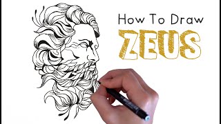 How to Draw Zeus StepbyStep Sculpture Style [upl. by Olsson]