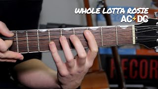 ACDC Whole Lotta Rosie Guitar Lesson Tutorial  How to play [upl. by Baalman]