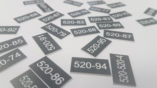 Laser Engraving and Cutting Plastic Laminate Labels [upl. by Airtal]