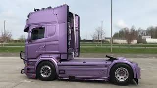 Brutal SOUND Acceleration Scania R V8 Power SUPER Purple Edition Old Generation [upl. by Ricard864]