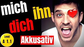 German Personal Pronouns in Akkusativ with Examples  mich me dich you  YourGermanTeacher [upl. by Anelah310]