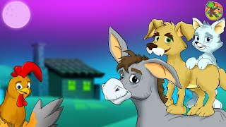 Bremen Town Musicians  KONDOSAN English Fairy Tales amp Bedtime Stories for Kids  Cartoon  HD 4K [upl. by Attem422]