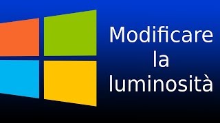 Come modificare la luminosità dello schermo  Windows 10  Tutorial [upl. by Alfeus31]