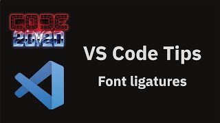 VS Code tips — Font ligatures [upl. by Tecil553]