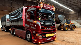 Scania R580 l V8 Sound Open Pipe l Heroes amp Co [upl. by Eelanna526]