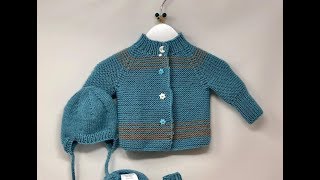 Stricken Baby Jäckchen EINFACH  Raglan [upl. by Einahets]