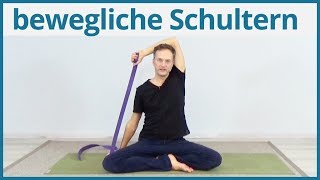 Yoga Übungen Gurt ✅ bewegliche Schultern [upl. by Hagerman798]