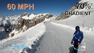 Skiing Ischgls fastest Piste Black 14A [upl. by Atte352]