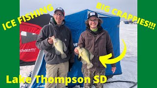 Big Crappies and Walleyes  Lake Thompson SD Ice Fishing [upl. by Nathalie]