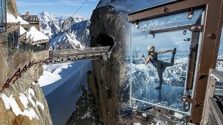 Mont Blanc Chamonix Aiguille du Midi in the French Swiss amp Italian ALPS [upl. by Dasya]