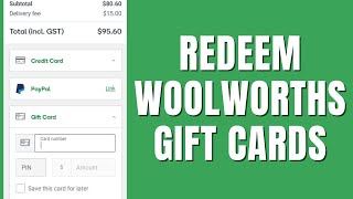 How To Redeem Woolworths Gift Cards [upl. by Cressler]