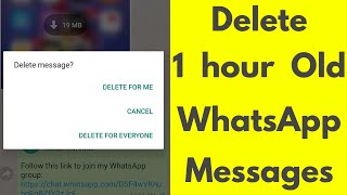 How to Delete Whatsapp Messages From Both Sides Delete For Everyone After Long Time [upl. by Deyas]