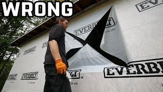 How to Properly Cut Window Openings in House Wrap  Home Renovation [upl. by Balbur]