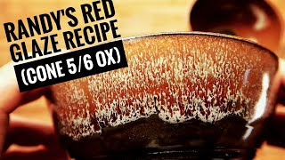 Randys Red glaze recipe cone 5 6 oxidation review [upl. by Nohsed358]