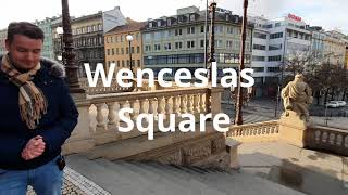 Wenceslas Square  Prague Tour Guide [upl. by Yanrahs]