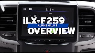 Alpine  iLXF259 Halo9 9inch Receiver Overview [upl. by Klecka140]