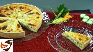 Torta salata con zucchine ricetta di quiche rustica  antipasti sfiziosi Zucchini Pie recipe [upl. by Kasey]