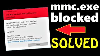 mmcexe blocked Windows 10 Fix English How to fix sisetupexe blocked Windows 10 [upl. by Hazen]