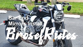 2018 Honda CB1000R Bar End Mirrors Installation [upl. by Sihonn283]