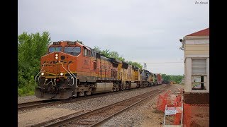 24 Hours on the BNSF Southern Transcon in La Plata MO  June 2223 2018 [upl. by Taran]