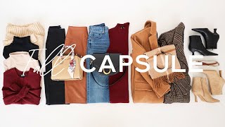 12 items 50 outfits FALL CAPSULE WARDROBE  Fall Work Wear Outfit Ideas  Miss Louie [upl. by Basham]