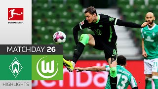 SV Werder Bremen  VfL Wolfsburg  12  Highlights  Matchday 26 – Bundesliga 202021 [upl. by Odracir]