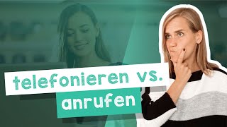 The German Verbs telefonieren vs anrufen  Useful Expressions amp Verbs  B1 with Jenny [upl. by Kentigerma]