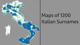 Maps of 1200 Italian Surnames [upl. by Belamy]