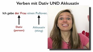 Verbs with Accusative AND Dative in German [upl. by Egon]