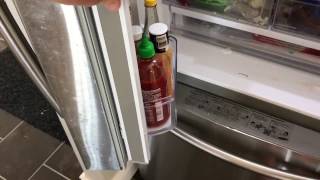 samsung fridge French door divider spring repair [upl. by Aldarcie]