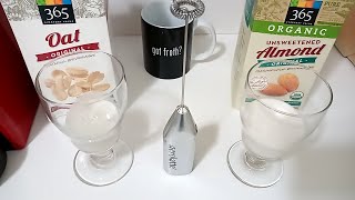 Oat Milk vs Almond Milk part 2 Frothing Test [upl. by Sinne]