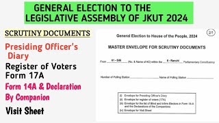 SCRUTINY DOCUMENTS Presiding Officers Diary  Visit Sheet  Form 17A [upl. by Eelahs681]