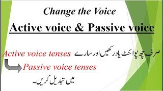 Active Voice and Passive Voice  Rules in UrduHindi  Active passive in English Grammar [upl. by Roe797]