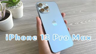 iPhone 13 Pro Max Sierra Blue Unboxing [upl. by Oinotnaesoj]