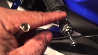 Bar end Mirror install on a Yamaha R3 [upl. by Holli]