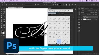 OpenType Ligatures and Stylistic Alternates in Photoshop  Adobe Creative Cloud [upl. by Paolo]