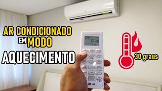 COMO USAR O AR CONDICIONADO NO MODO AQUECIMENTO  MODO QUENTE [upl. by Knitter]