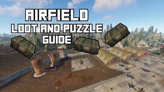 RUST  Guide to Looting Airfield  All Crate Locations and Puzzle Tutorial [upl. by Jacobsen436]