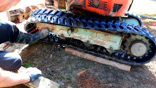 How to remove and replace excavator tracks the easy way [upl. by Gignac]