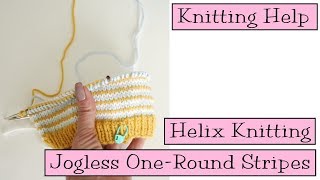 Knitting Help  Helix Knitting Jogless OneRound Stripes [upl. by Atok]